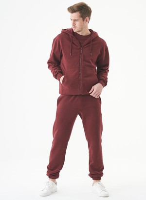 Unisex Zip-Up Hoodie Junda Bordeaux from Shop Like You Give a Damn