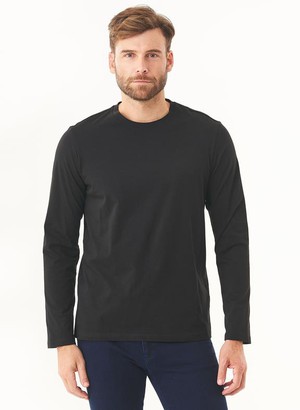 Longsleeve T-Shirt Zwart from Shop Like You Give a Damn