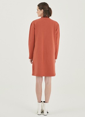 Sweat Dress With Collar Orange from Shop Like You Give a Damn