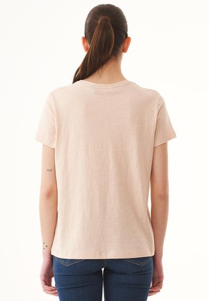 T-Shirt V-Hals Basic Abby Steenbeige from Shop Like You Give a Damn