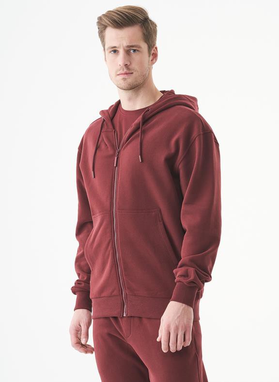 Unisex Zip-Up Hoodie Junda Bordeaux from Shop Like You Give a Damn