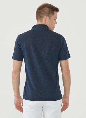 Poloshirt Stippen Navy from Shop Like You Give a Damn