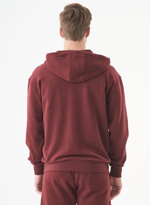 Unisex Zip-Up Hoodie Junda Bordeaux from Shop Like You Give a Damn