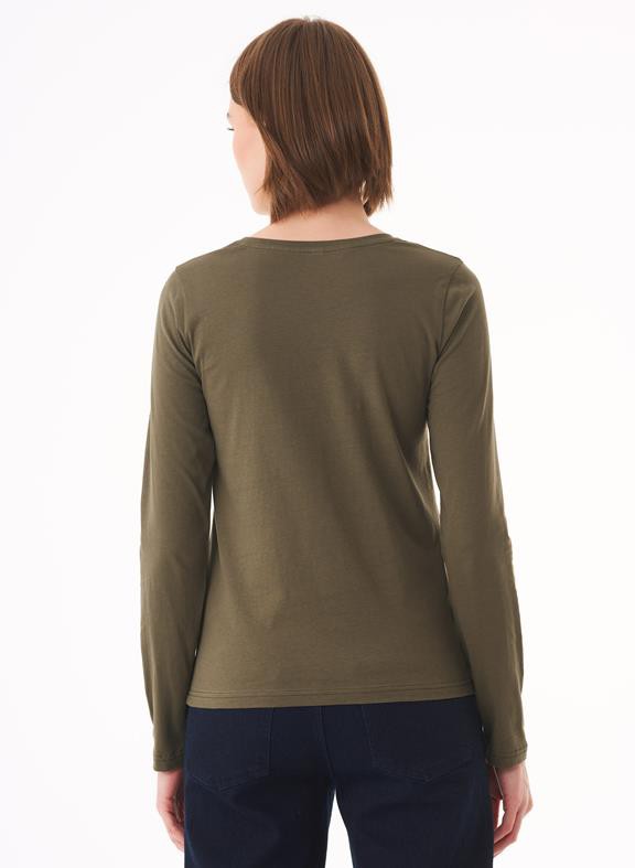 Top Lange Mouwen Olive from Shop Like You Give a Damn