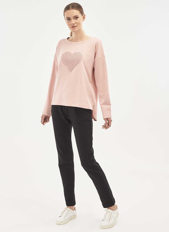 Sweatshirt Met Geborduurd Hart from Shop Like You Give a Damn
