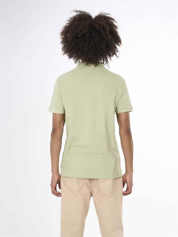 Polo T-Shirt Basic Badge Lichtgroen from Shop Like You Give a Damn
