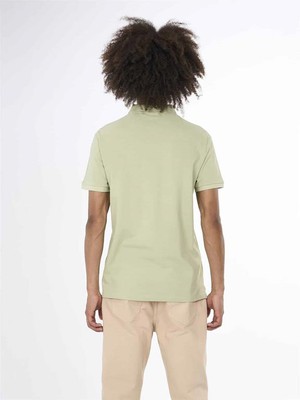 Polo T-Shirt Basic Badge Lichtgroen from Shop Like You Give a Damn