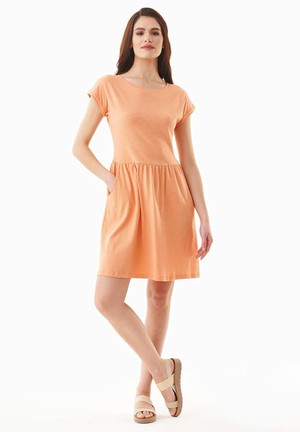 Jurk Jersey Slub Schelpkoraal Oranje from Shop Like You Give a Damn