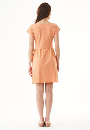 Jurk Jersey Slub Schelpkoraal Oranje from Shop Like You Give a Damn