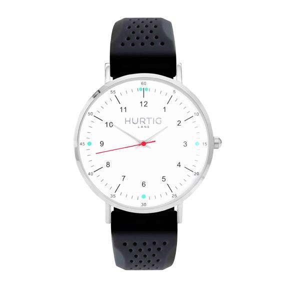 Moderno Rubber Horloge Zilver, Wit & Donkergrijs from Shop Like You Give a Damn