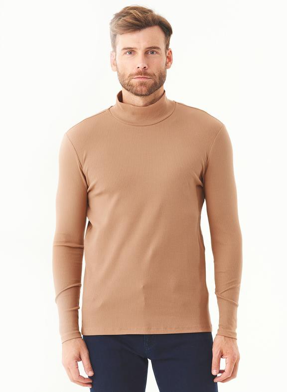 Turtleneck Longsleeve Light Brown from Shop Like You Give a Damn