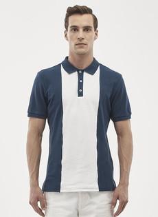 Poloshirt Contraststrepen Marineblauw via Shop Like You Give a Damn