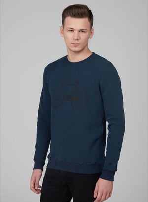 Sweatshirt Marineblauw Fiets from Shop Like You Give a Damn