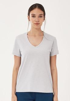 V-Hals T-Shirt Basic Grijs via Shop Like You Give a Damn
