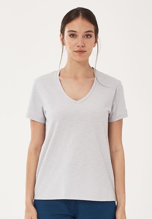 V-Hals T-Shirt Basic Grijs from Shop Like You Give a Damn