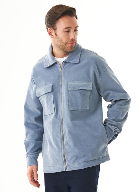Overshirt Corduroy Rits Dusty Blue from Shop Like You Give a Damn