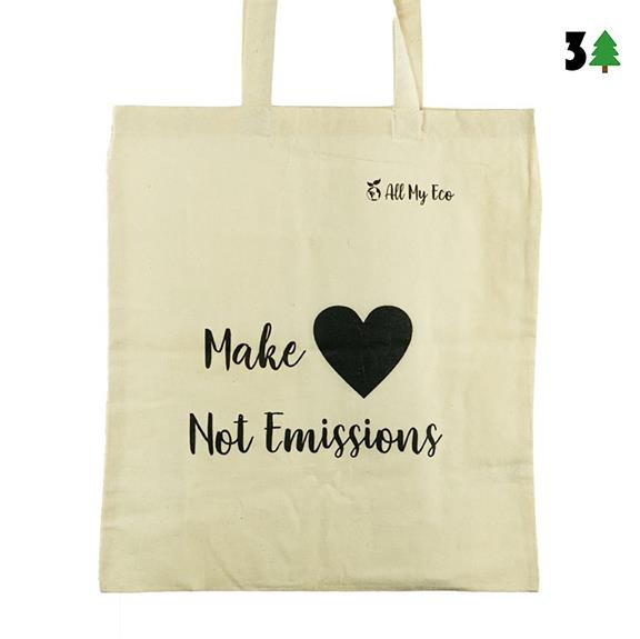 Shopper "make Love, Not Emissions" - Naturel from Shop Like You Give a Damn
