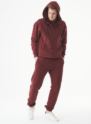 Unisex Zip-Up Hoodie Junda Bordeaux from Shop Like You Give a Damn