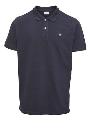 Polo T-Shirt Basic Badge Donkerblauw from Shop Like You Give a Damn