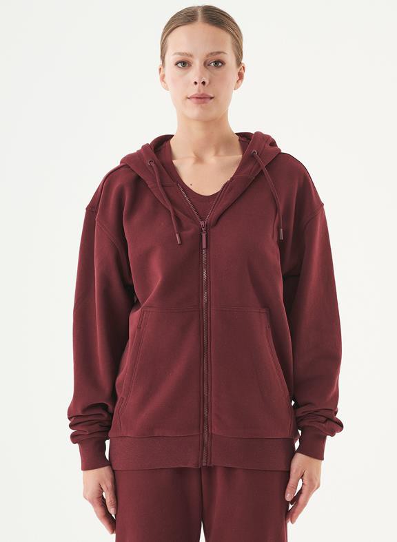 Unisex Zip-Up Hoodie Junda Bordeaux from Shop Like You Give a Damn