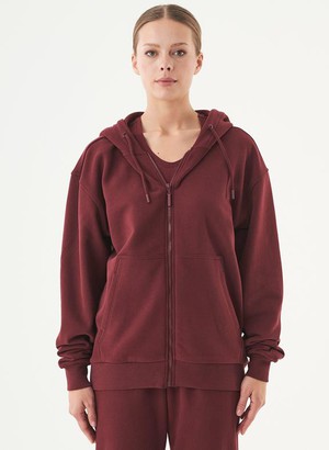 Unisex Zip-Up Hoodie Junda Bordeaux from Shop Like You Give a Damn