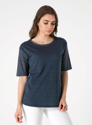 T-Shirt Stippen Navy from Shop Like You Give a Damn