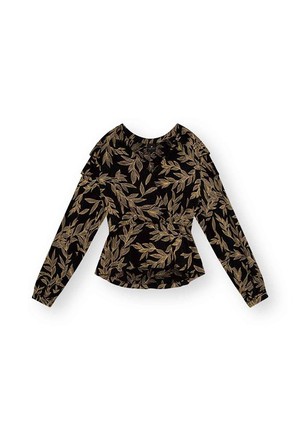 Blouse Marilin Dark Garden Zwart from Shop Like You Give a Damn