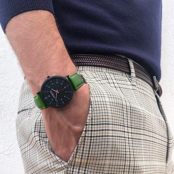 Moderno Horloge All Black & Groen from Shop Like You Give a Damn