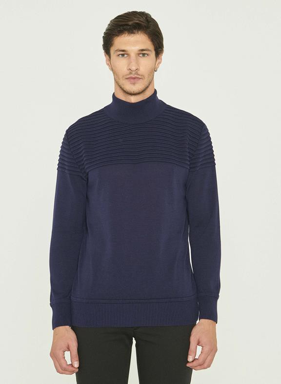 Turtleneck Sweater Dark Blue from Shop Like You Give a Damn