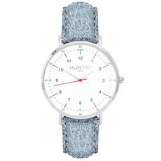 Moderna Tweed Horloge Zilver, Wit & Grijs via Shop Like You Give a Damn