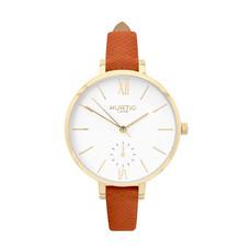 Horloge Amalfi Petite Gold, White & Tan Oranje via Shop Like You Give a Damn