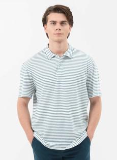 Gestreepte Polo Wit/Blauw via Shop Like You Give a Damn