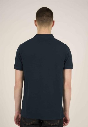 Polo T-Shirt Basic Badge Donkerblauw from Shop Like You Give a Damn