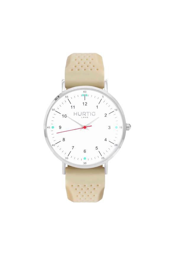 Moderno Rubber Horloge Zilver, Wit & CrÃ¨me from Shop Like You Give a Damn