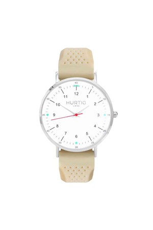 Moderno Rubber Horloge Zilver, Wit & CrÃ¨me from Shop Like You Give a Damn