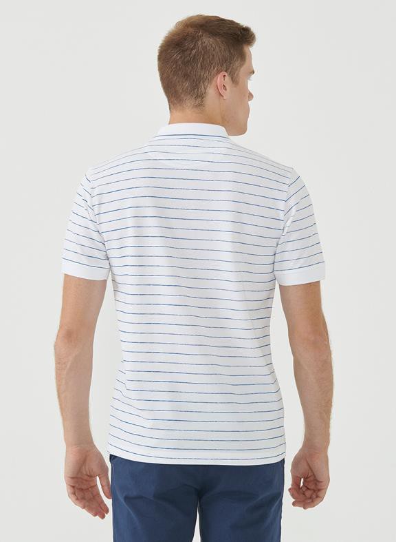 Gestreept Poloshirt Wit from Shop Like You Give a Damn