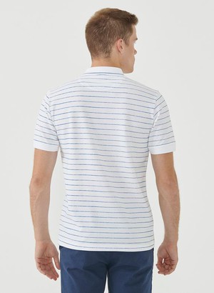 Gestreept Poloshirt Wit from Shop Like You Give a Damn