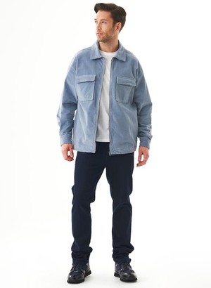 Overshirt Corduroy Rits Dusty Blue from Shop Like You Give a Damn