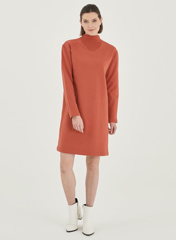 Sweat Dress With Collar Orange from Shop Like You Give a Damn