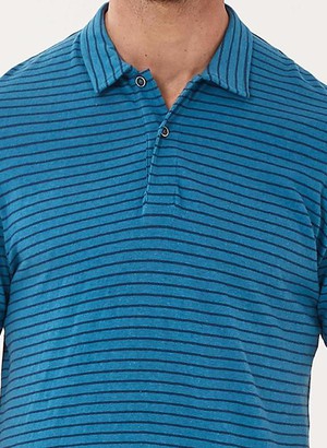 Gestreepte Polo Blauw from Shop Like You Give a Damn