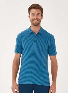 Gestreepte Polo Blauw via Shop Like You Give a Damn