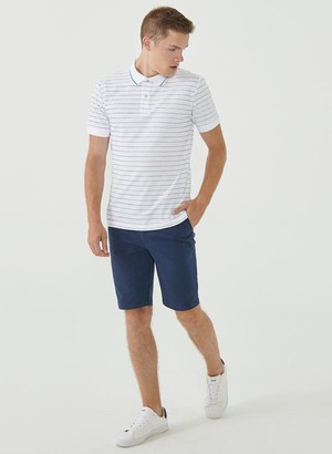 Gestreept Poloshirt Wit from Shop Like You Give a Damn