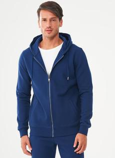 Zip-Up Hoodie Biologisch Katoen Navy via Shop Like You Give a Damn