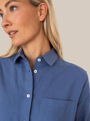 Willow Blouse Linnen Blauw from Shop Like You Give a Damn