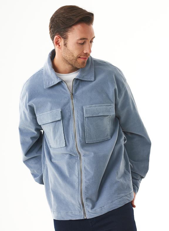 Overshirt Corduroy Rits Dusty Blue from Shop Like You Give a Damn