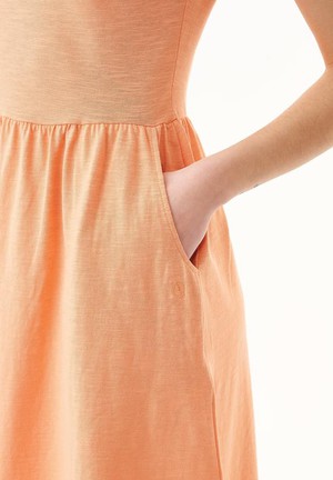 Jurk Jersey Slub Schelpkoraal Oranje from Shop Like You Give a Damn
