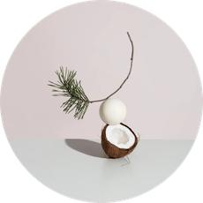 Salt Soap Ball Pine Peppermint via Skin Matter