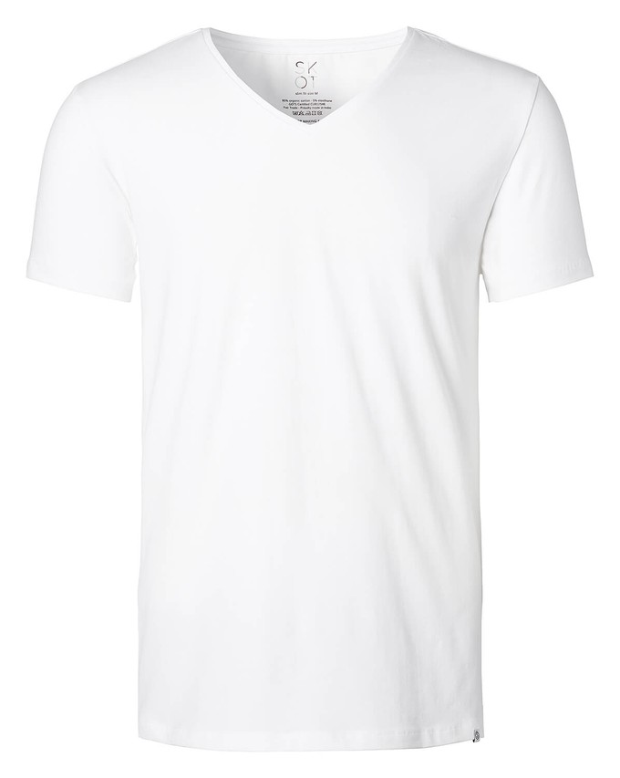 T-shirt Wit V-Hals Heren | 2-pack | Slim Fit from SKOT