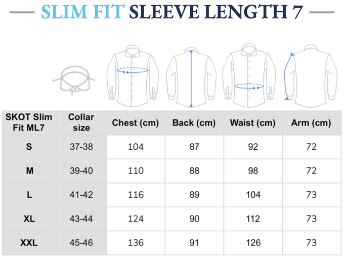 Overhemd - Slim Fit mouwlengte 7 - Circular Eagle from SKOT