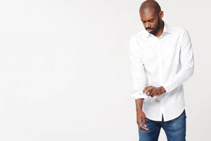 Overhemd - Slim Fit - Circular White from SKOT